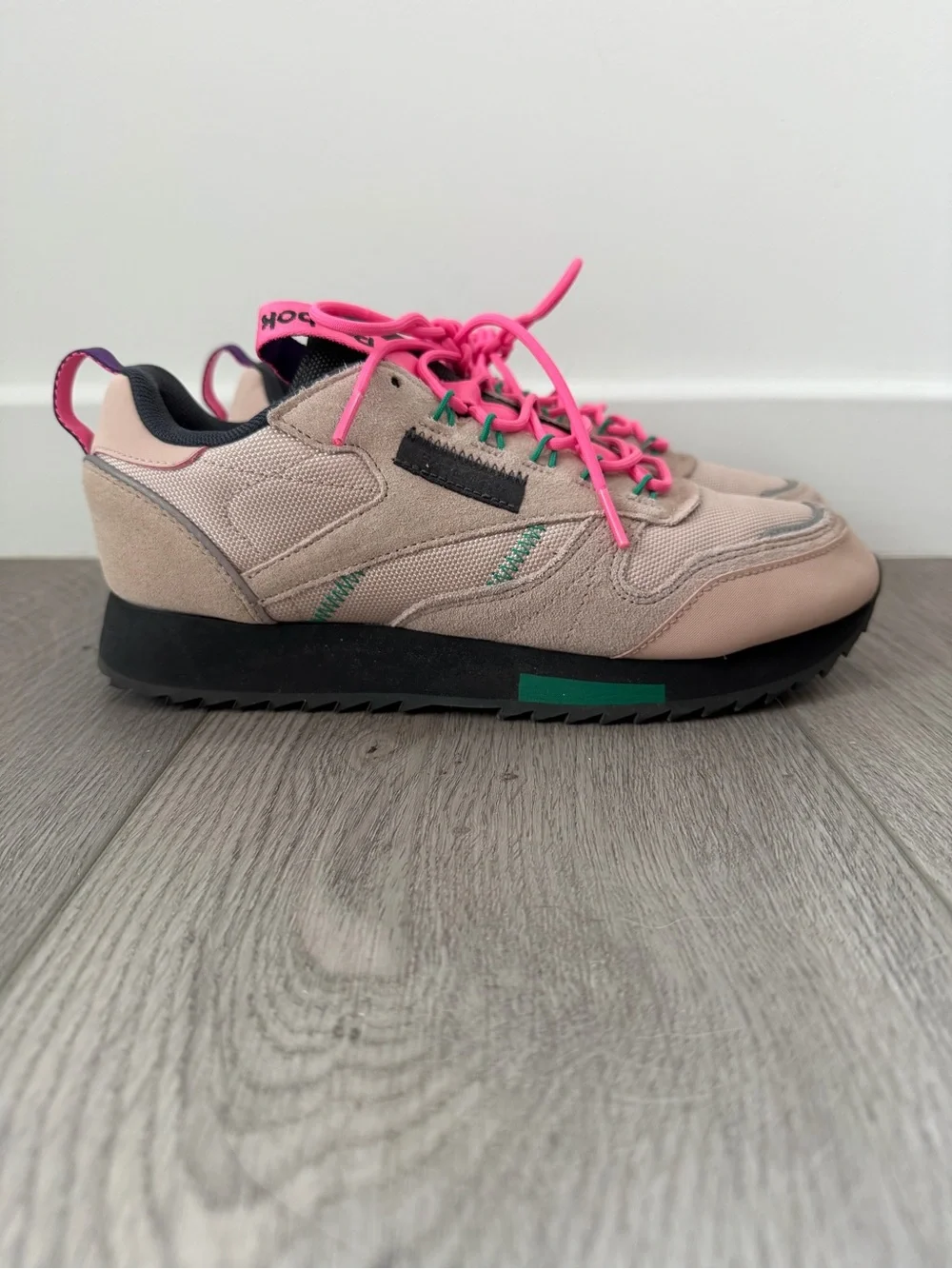 Reebok Women's Blush Pink Sneakers with Hot Pink Accents